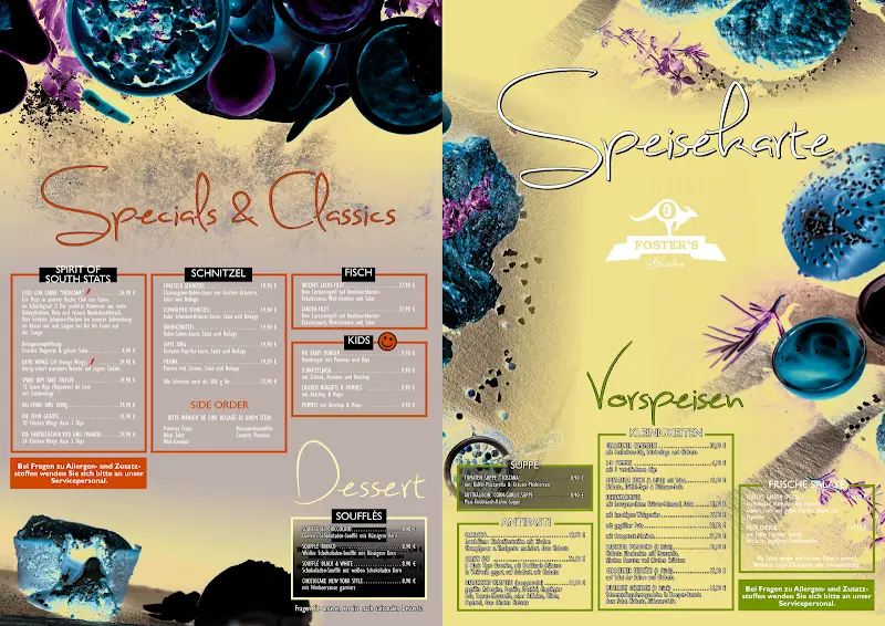 Menu_Foster's Garden - Das Steak Haus_Kassel_immagine_1