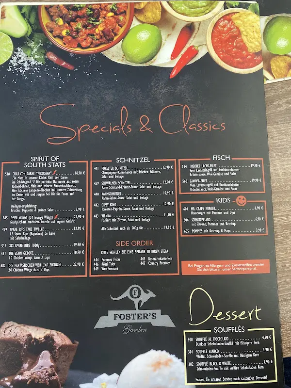 Menu_Foster's Garden - Das Steak Haus_Kassel_immagine_3