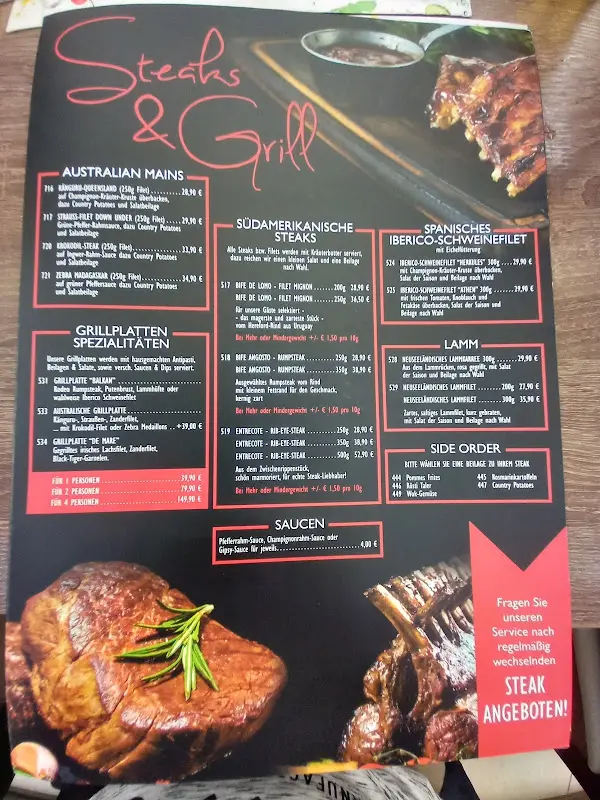 Menu_Foster's Garden - Das Steak Haus_Kassel_immagine_4