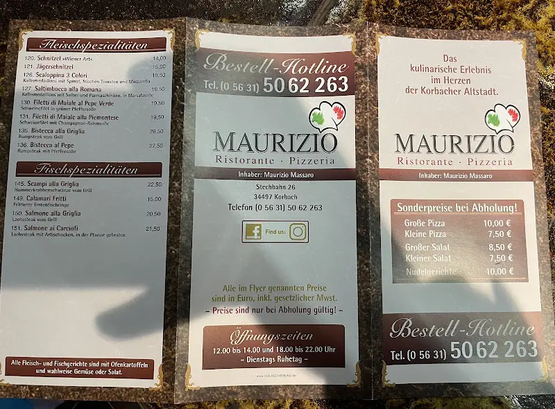 Menu_Ristorante Pizzeria bei Maurizio_Korbach_image_4