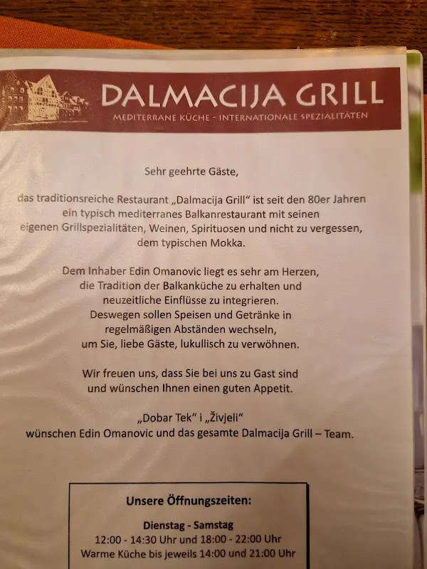 Menu_Dalmacija Grill Lauterbach/ Hessen_(Hessen)_immagine_1