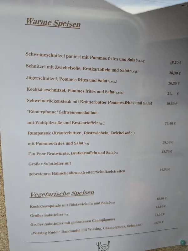 Menu_Inn and guest house 