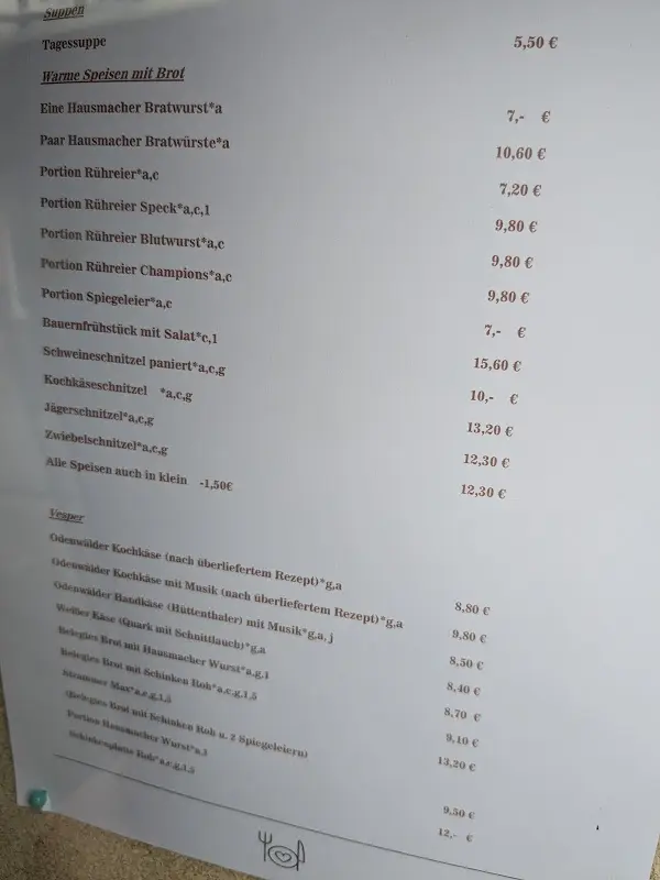 Menu_Inn and guest house 