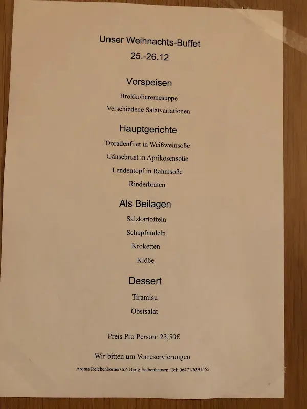 Menu_Restaurant Aroma Weilburg_Weilburg_image_1