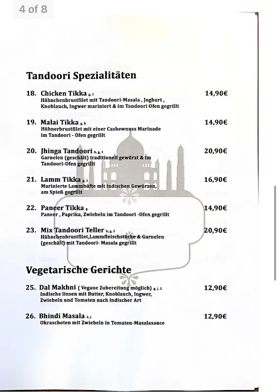 Menu_Tandoori Palace Weilburg_Weilburg_immagine_2