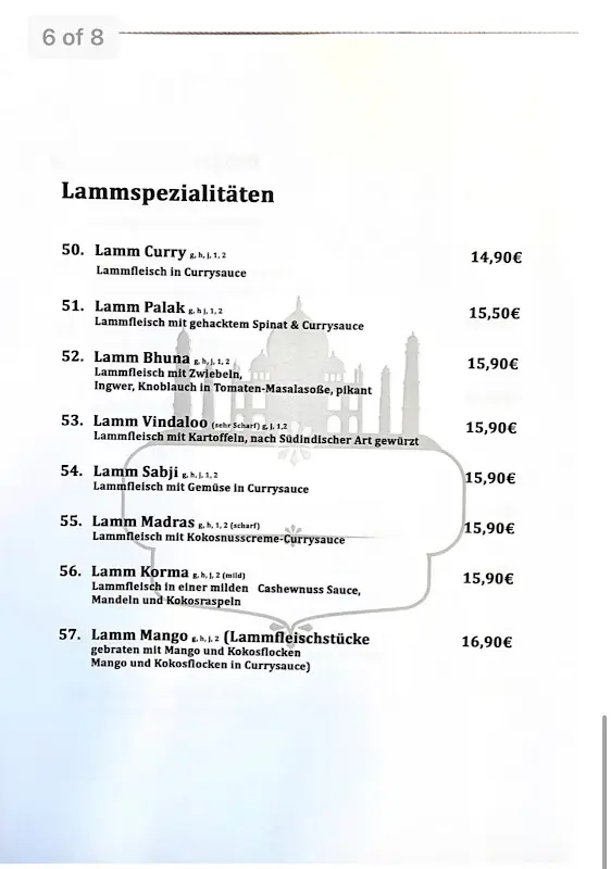 Menu_Tandoori Palace Weilburg_Weilburg_immagine_4