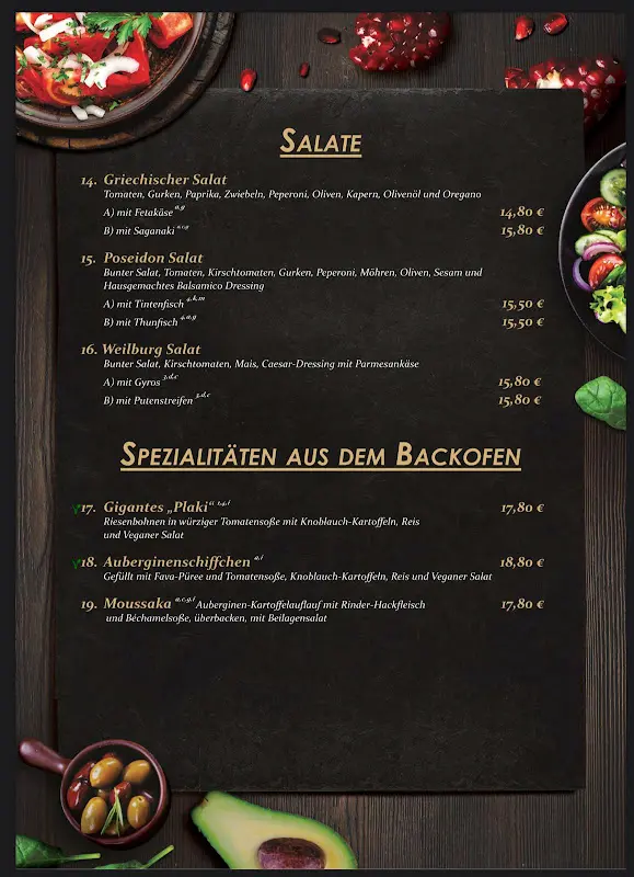 Menu_Griechisches Restaurant Poseidon Weilburg_Weilburg_image_4