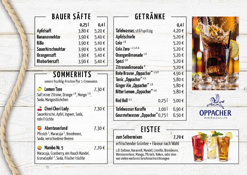 Menu_Pier 1 - Restaurant & Eiscafé am Stadthafen Senftenberg_Senftenberg_image_1