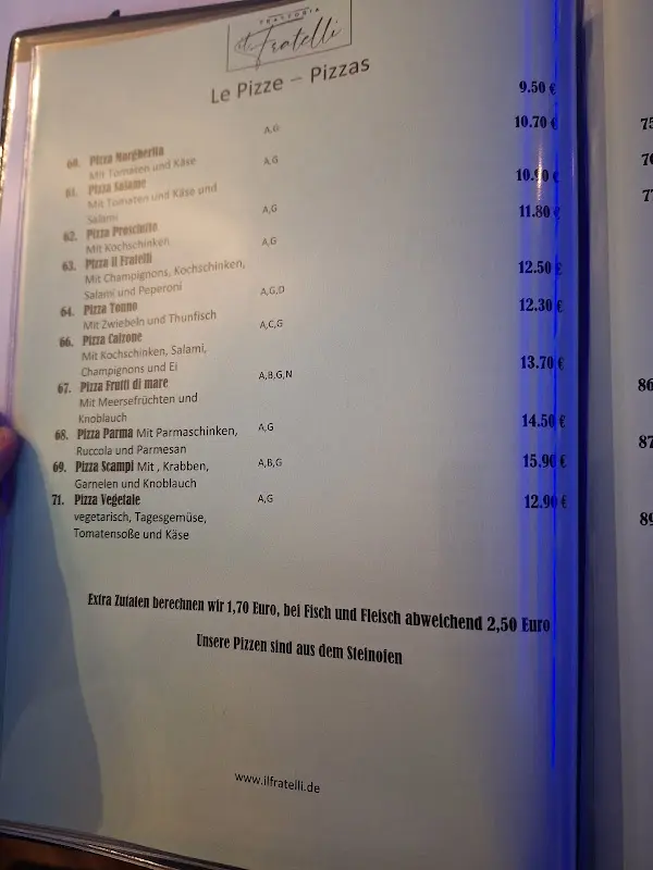 Menu_Trattoria Il Fratelli in der Blauen Kugel_Cunewalde_image_4