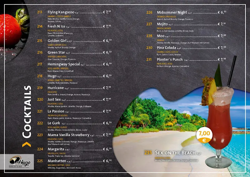 Menu_Hugo Parkcafé & Bar_Schwedt/Oder_image_1