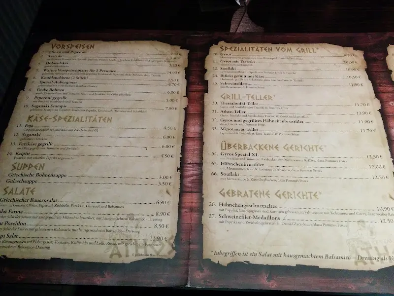 Menu_Restaurant Athos Teltow_Teltow_immagine_2