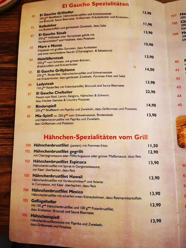 Menu_Steakhouse El Gaucho_Wandlitz_immagine_1
