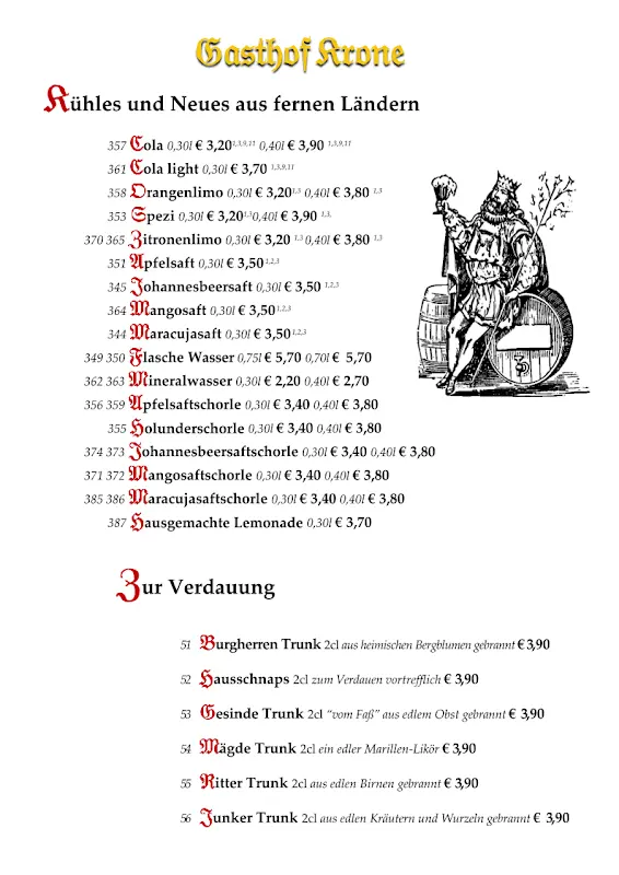 Menu_Gasthof Krone_Füssen_image_1