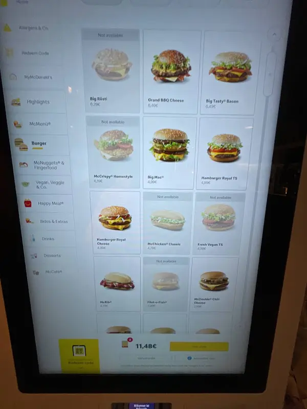 Menu_McDonald's Restaurant_Wustermark_immagine_3
