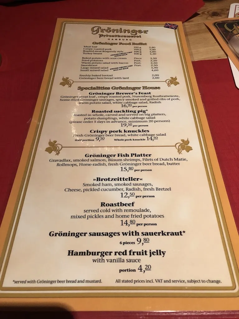 Menu_Gröninger Privatbrauerei Hamburg_Hamburg_image_1