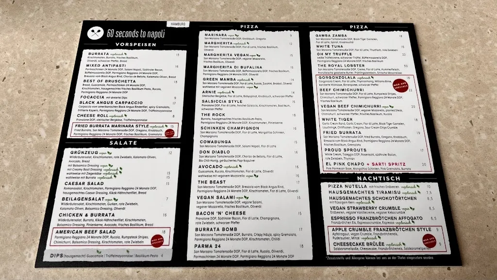 Menu_60 Seconds to Napoli | Hamburg_Hamburg_image_1