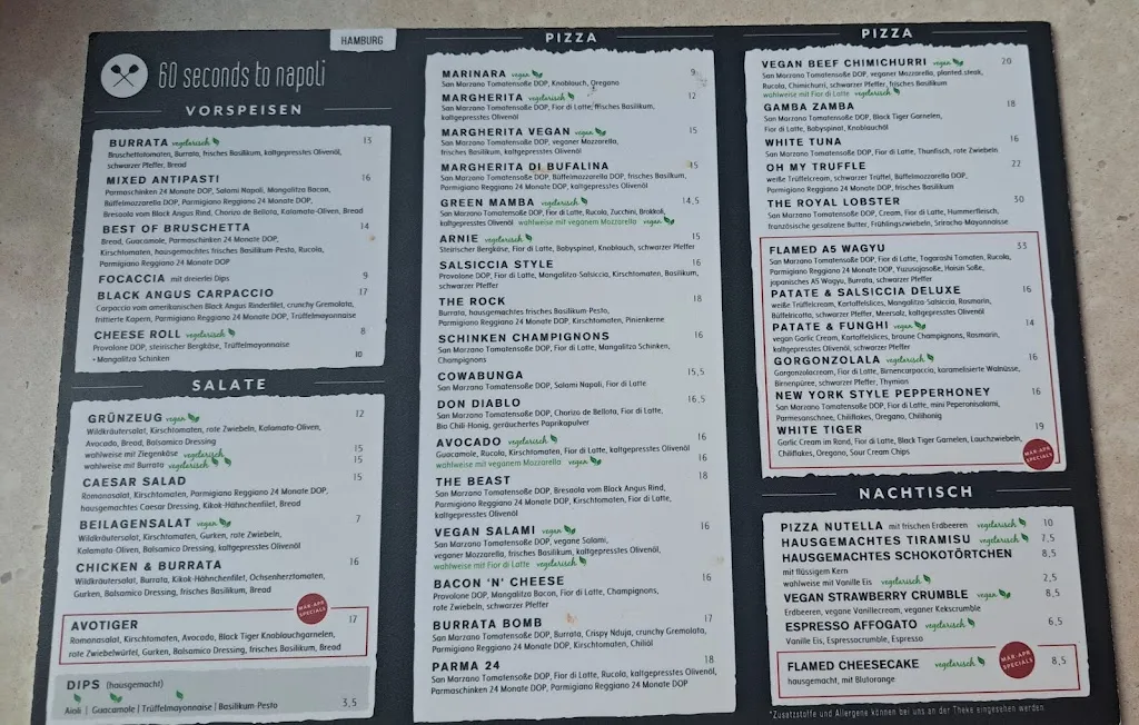 Menu_60 Seconds to Napoli | Hamburg_Hamburg_image_2