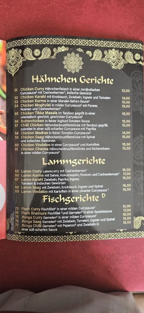 Menu_Maharaja indisches restaurant_Fulda_image_2