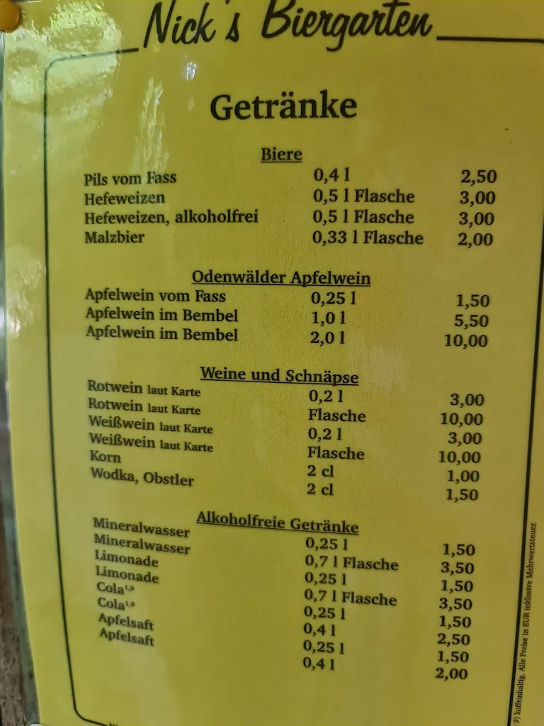 Menu_Nick's Biergarten_Michelstadt_image_1