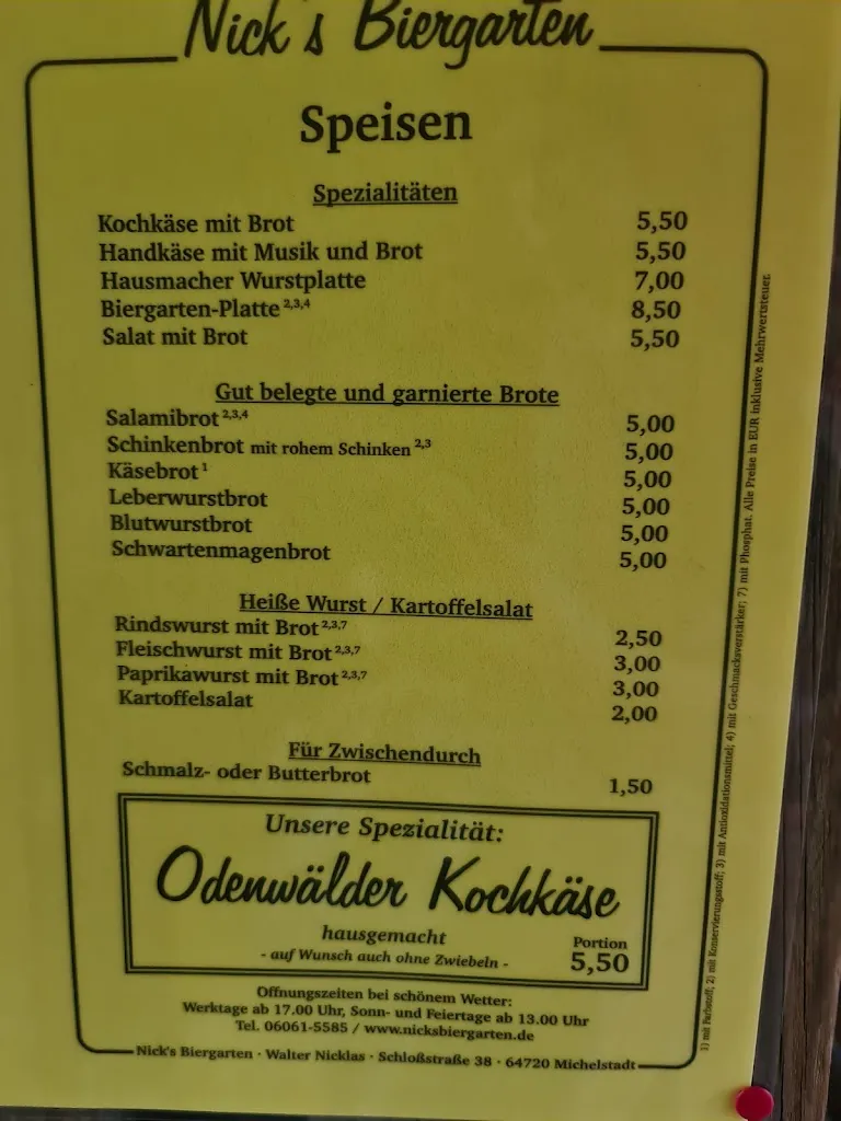 Menu_Nick's Biergarten_Michelstadt_image_2