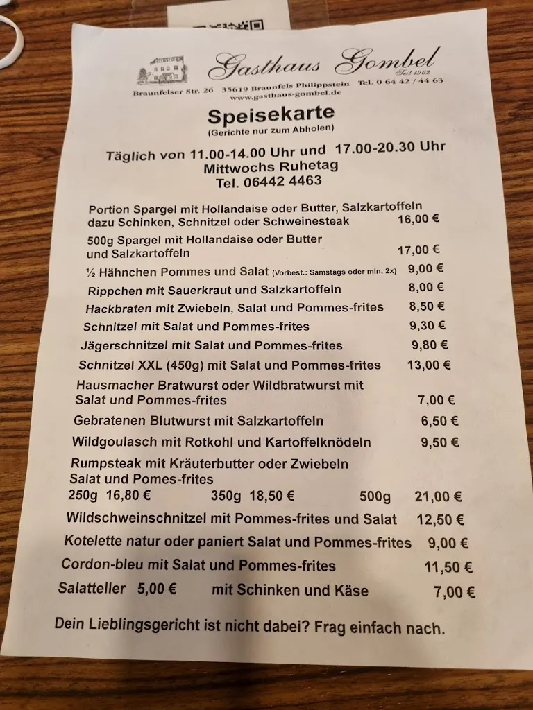Menu_Gasthaus Gombel_Braunfels_imagen_1