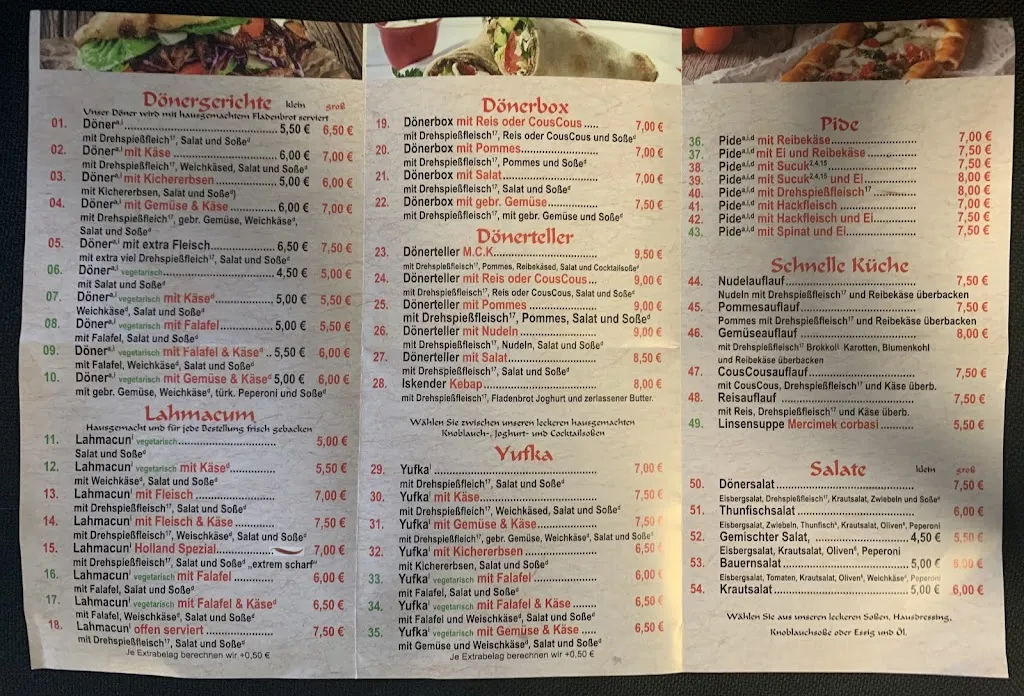 Menu_M.C.K. Döner & Pizza_Bensheim_immagine_1