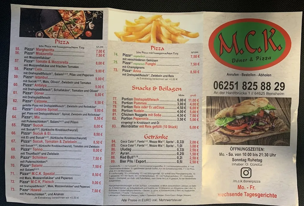 Menu_M.C.K. Döner & Pizza_Bensheim_immagine_2