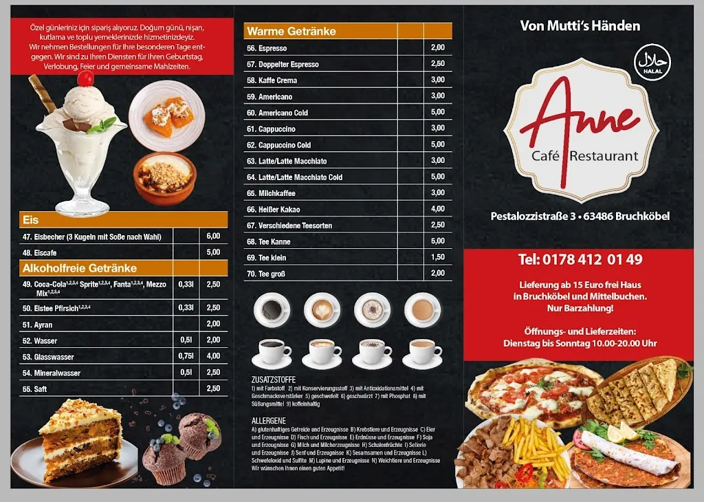 Menu_Anne Cafe & Restaurant& Catering_Bruchköbel_immagine_4