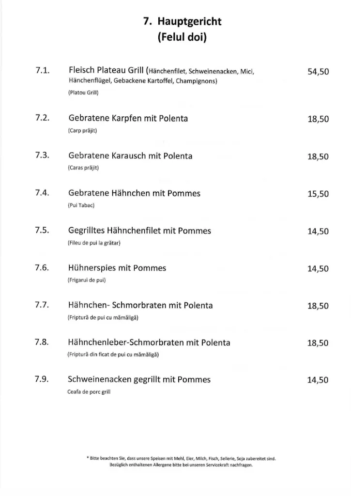 Menu_Restaurant moldovenesc Țărăncuța_Dreieich_image_2