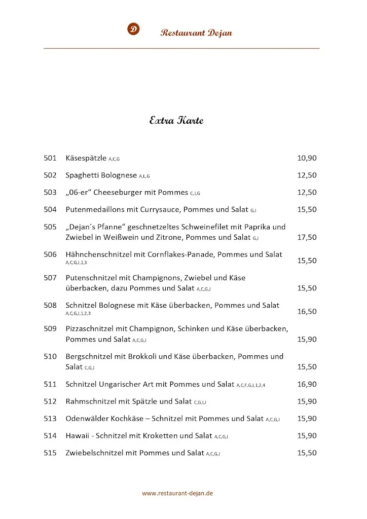 Menu_Restaurant Dejan_Dreieich_immagine_4