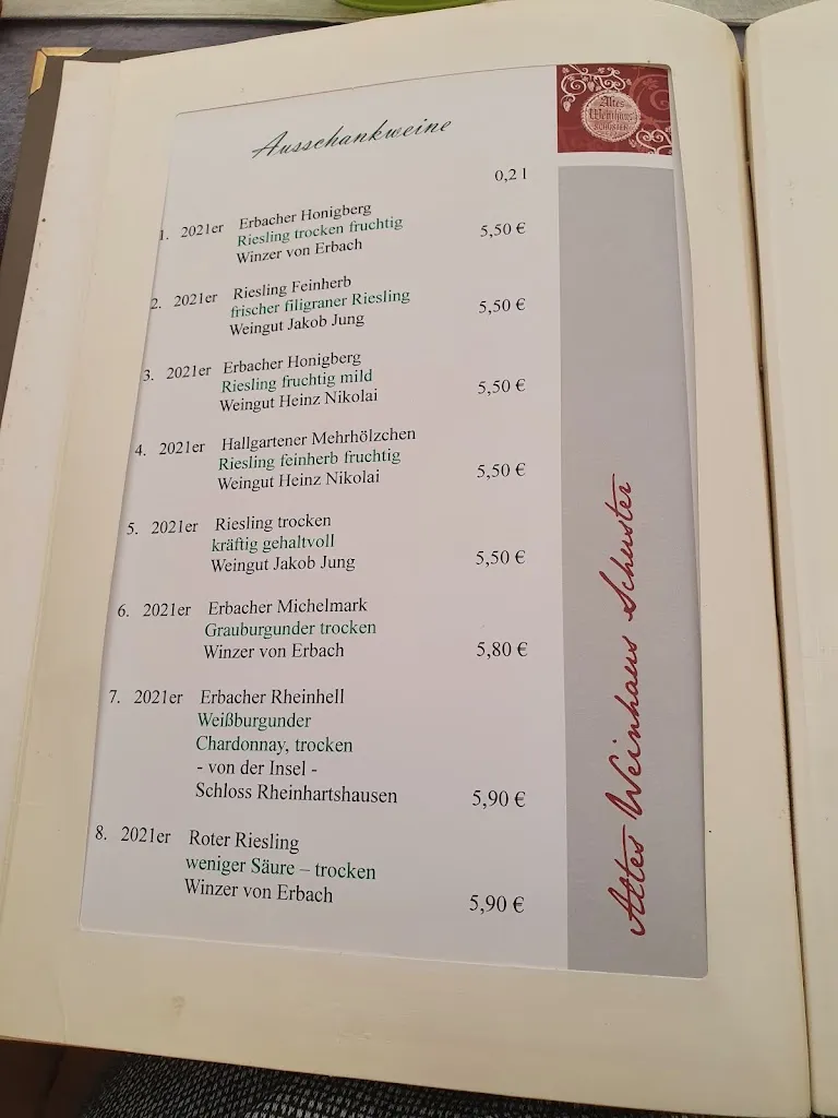 Menu_Weinhaus Schuster_Rhein_imagen_1