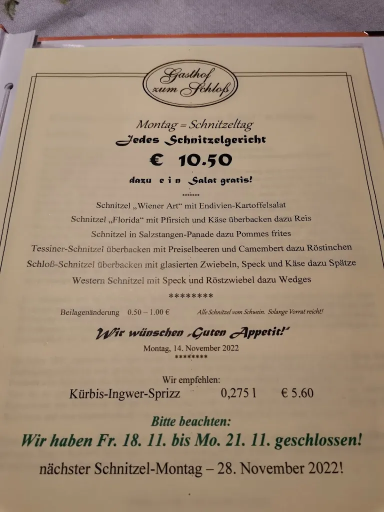 Menu_Restaurant Gasthof zum Schloss_Friedberg_immagine_3