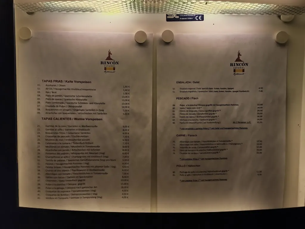 Menu_Rincón Español_Hanau_image_1