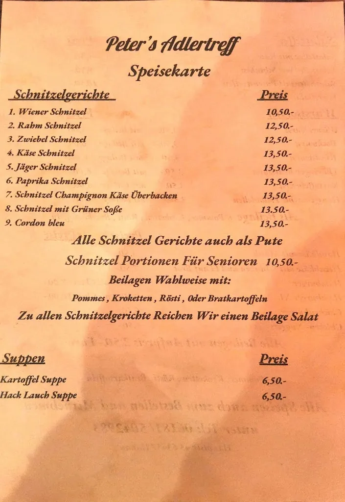 Menu_Peter's Adlertreff_Hanau_immagine_2