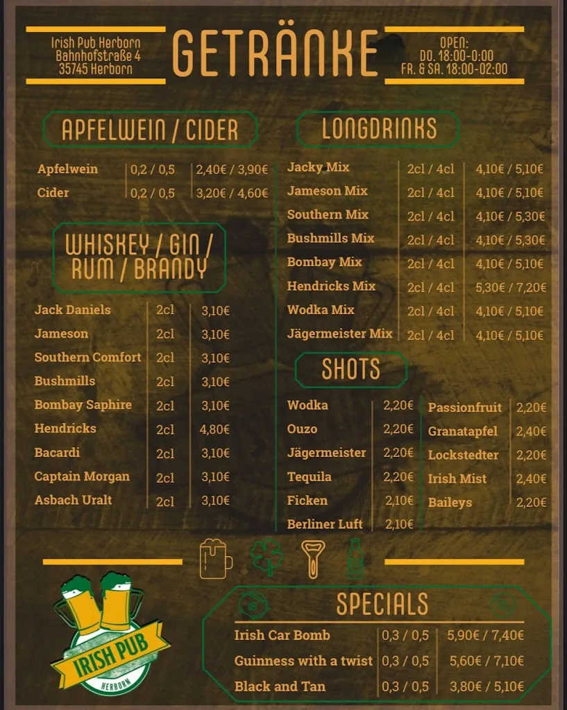 Menu_Irish Pub Herborn_Herborn_image_1
