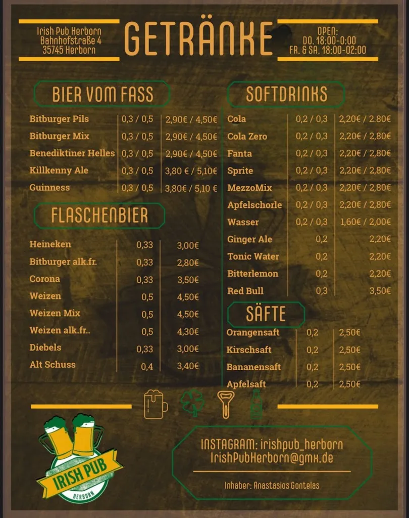 Menu_Irish Pub Herborn_Herborn_image_2