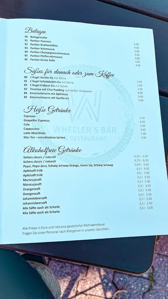 Menu_Wheelers Bar & Restaurant_Main_immagine_1