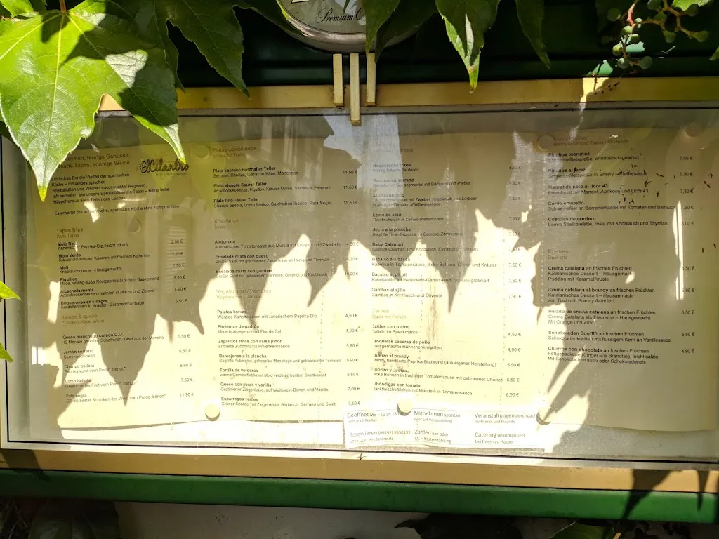 Menu_El Cilantro Tapas_Taunus_imagen_1