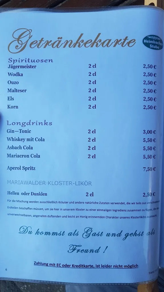 Menu_Heimbacher Stube_Heimbach_immagine_1