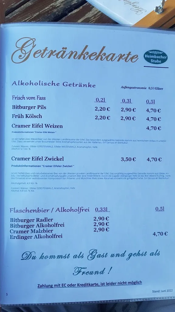 Menu_Heimbacher Stube_Heimbach_immagine_3