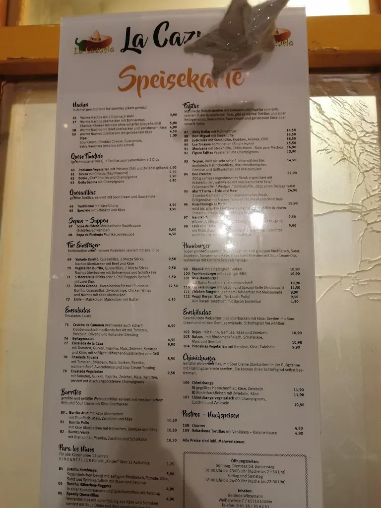 Menu_La Cazuela - der Mexikaner in Idstein_Idstein_image_1
