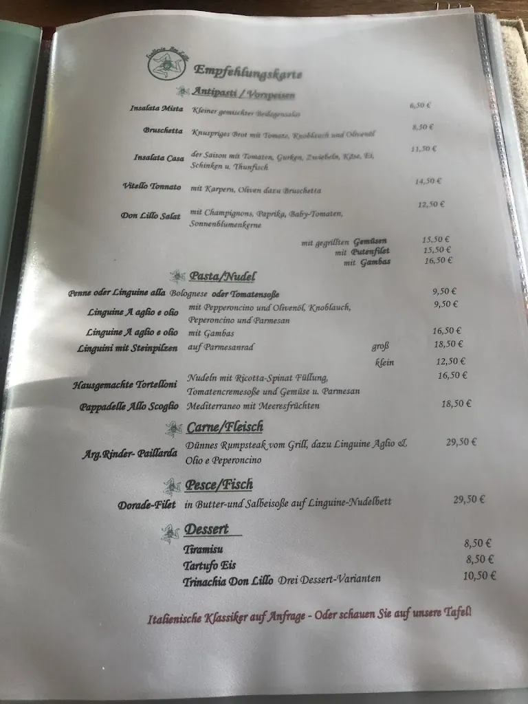 Menu_Trattoria Don Lillo Idstein - Pizzeria Idstein_Idstein_image_1