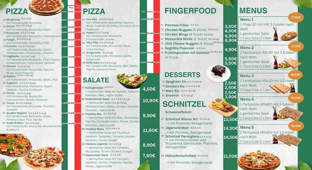 Menu_Pizzeria Restaurant Bella Italia_Lampertheim_image_1