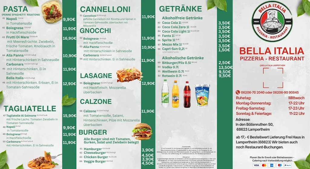 Menu_Pizzeria Restaurant Bella Italia_Lampertheim_image_2