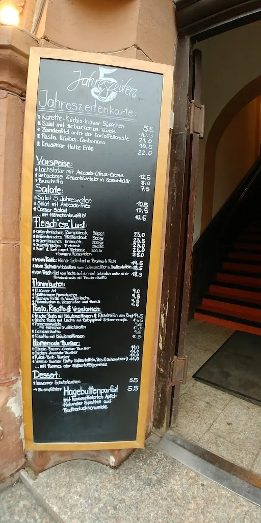Menu_Restaurant 5 Jahreszeiten oder einfach 