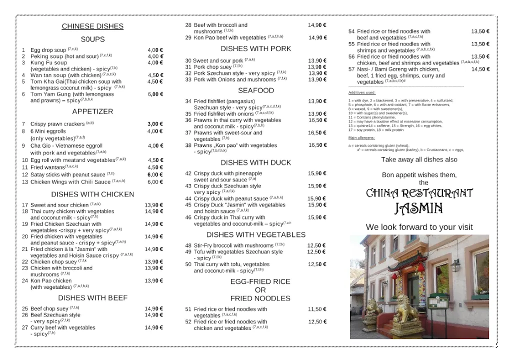 Menu_China Restaurant Jasmin_Sembach_immagine_3