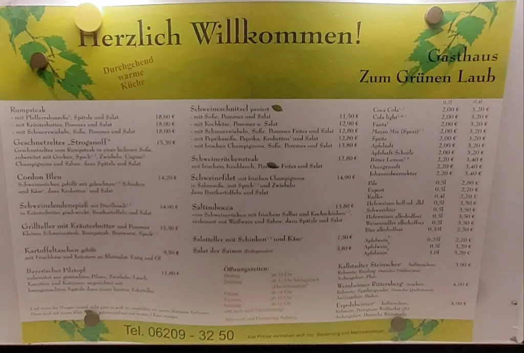 Menu_Gasthaus Zum Grünen Laub_Mörlenbach_immagine_2