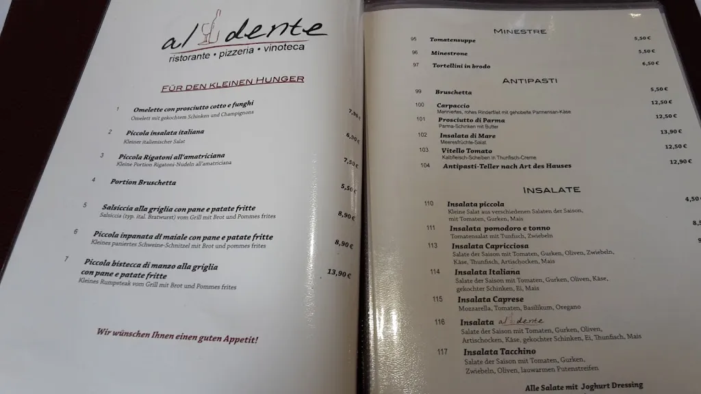 Menu_Ristorante Al Dente - Weiher_Mörlenbach_image_1