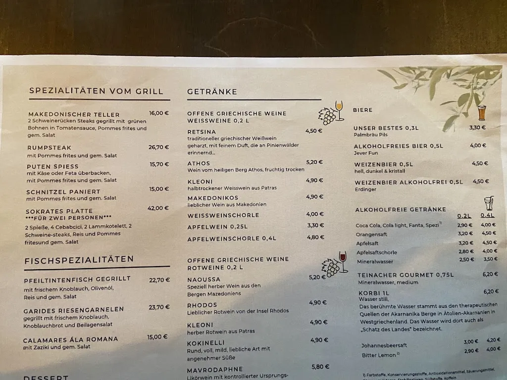 Menu_Restaurant Sokrates_Neckarsteinach_immagine_2