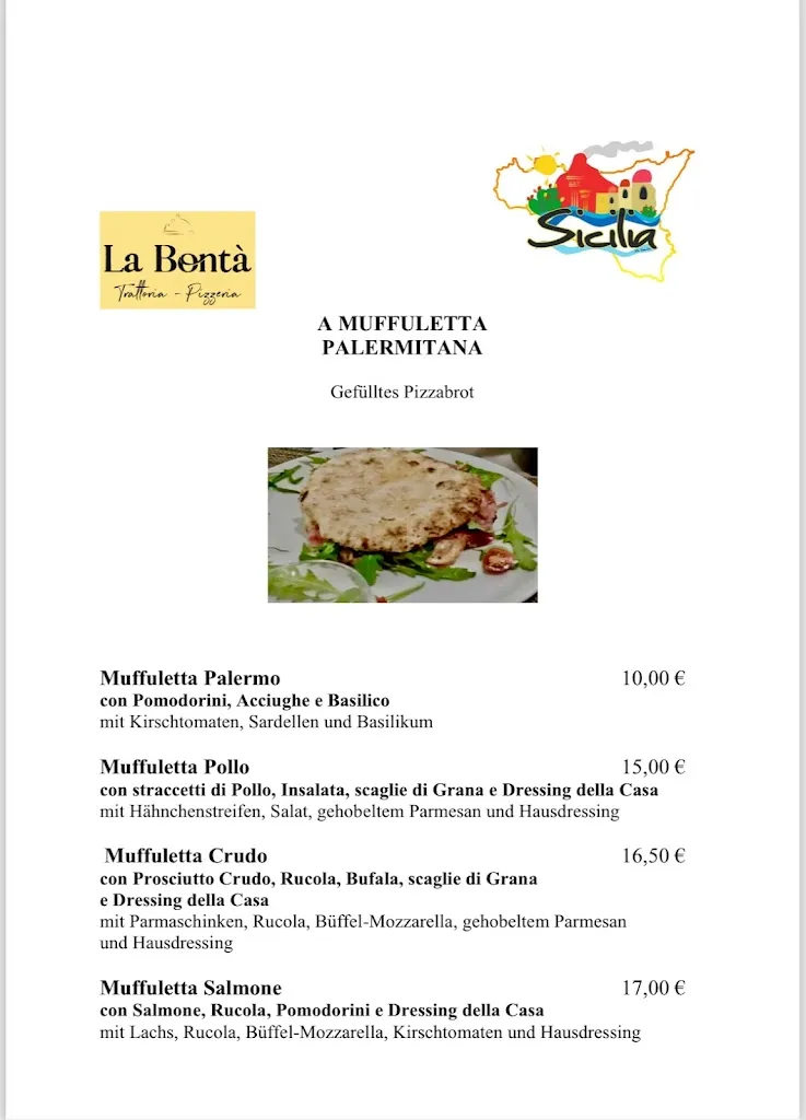 Menu_La Bontà - Trattoria Pizzeria_Altbach_image_1